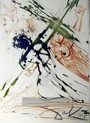 Jesus trägt das Kreuz Salvador Dali Ölgemälde